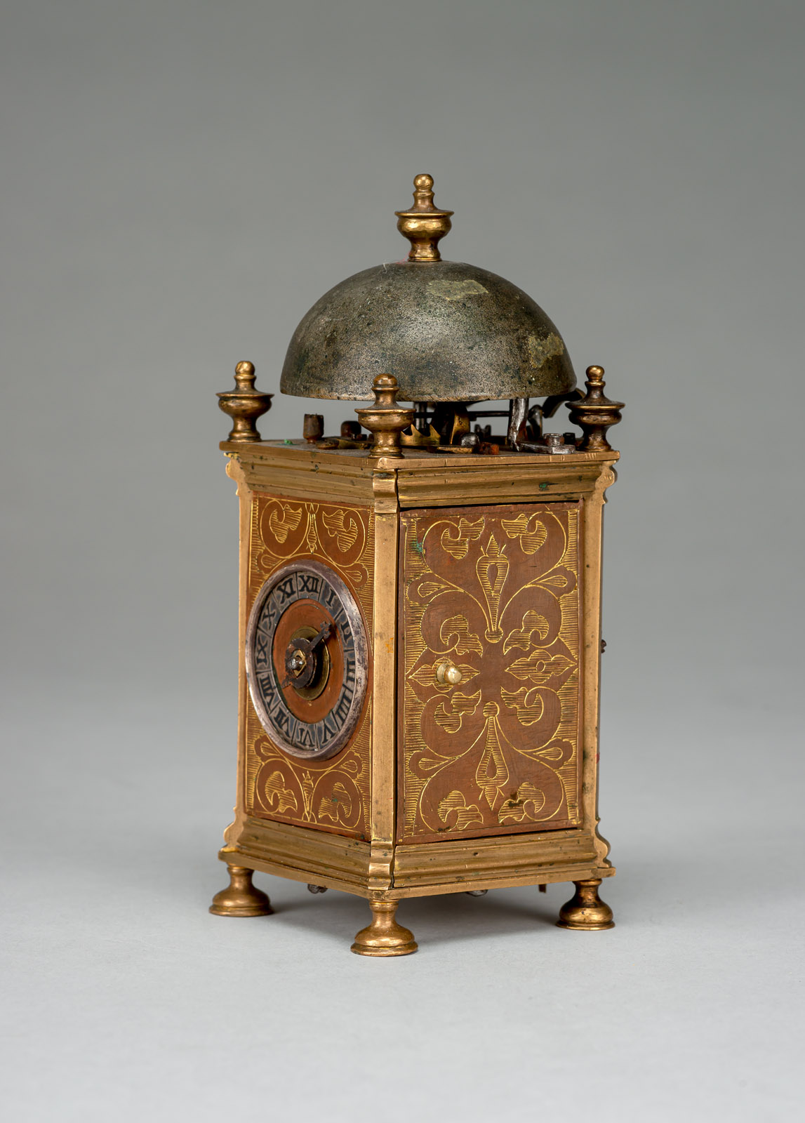 A RARE GILTBRASS RENAISSANCE LANTERN CLOCK - Image 5 of 5