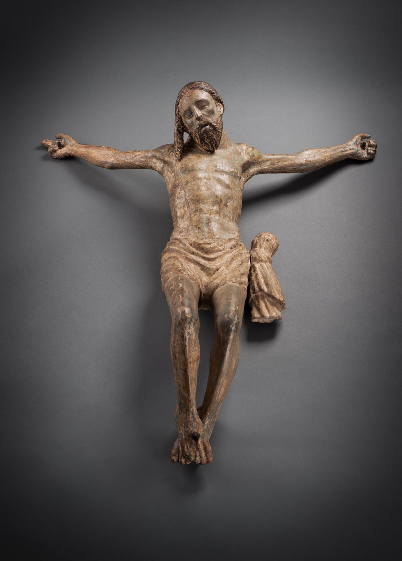 AN EXPRESSIVE WOODCARVED ITALIAN BODY OF CHRIST - Image 2 of 11