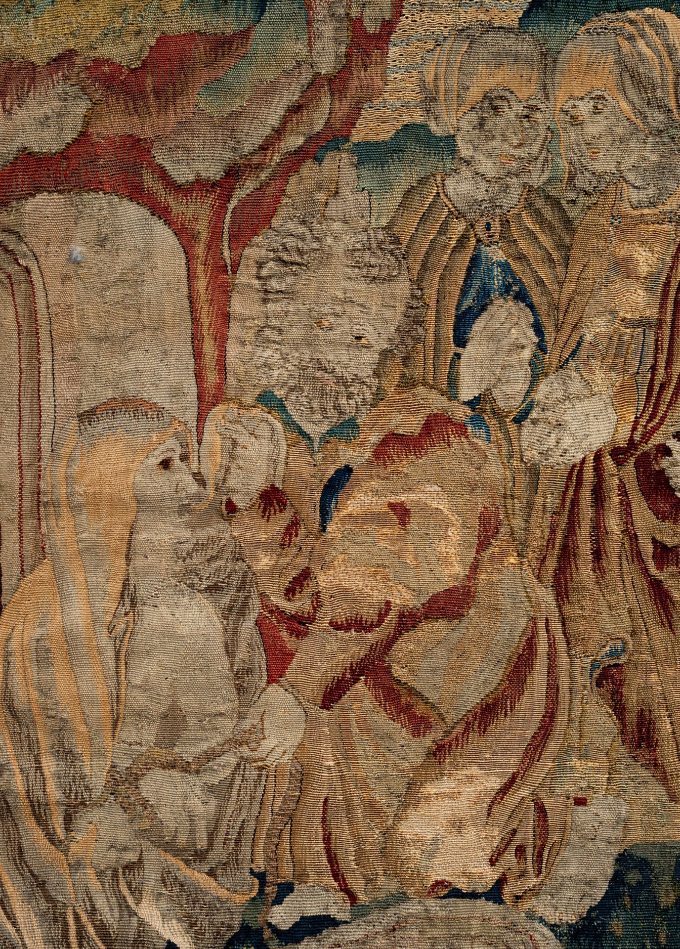 Antike Renaissance-Tapisserie “Die Auferweckung des Lazarus” - Bild 4 aus 5