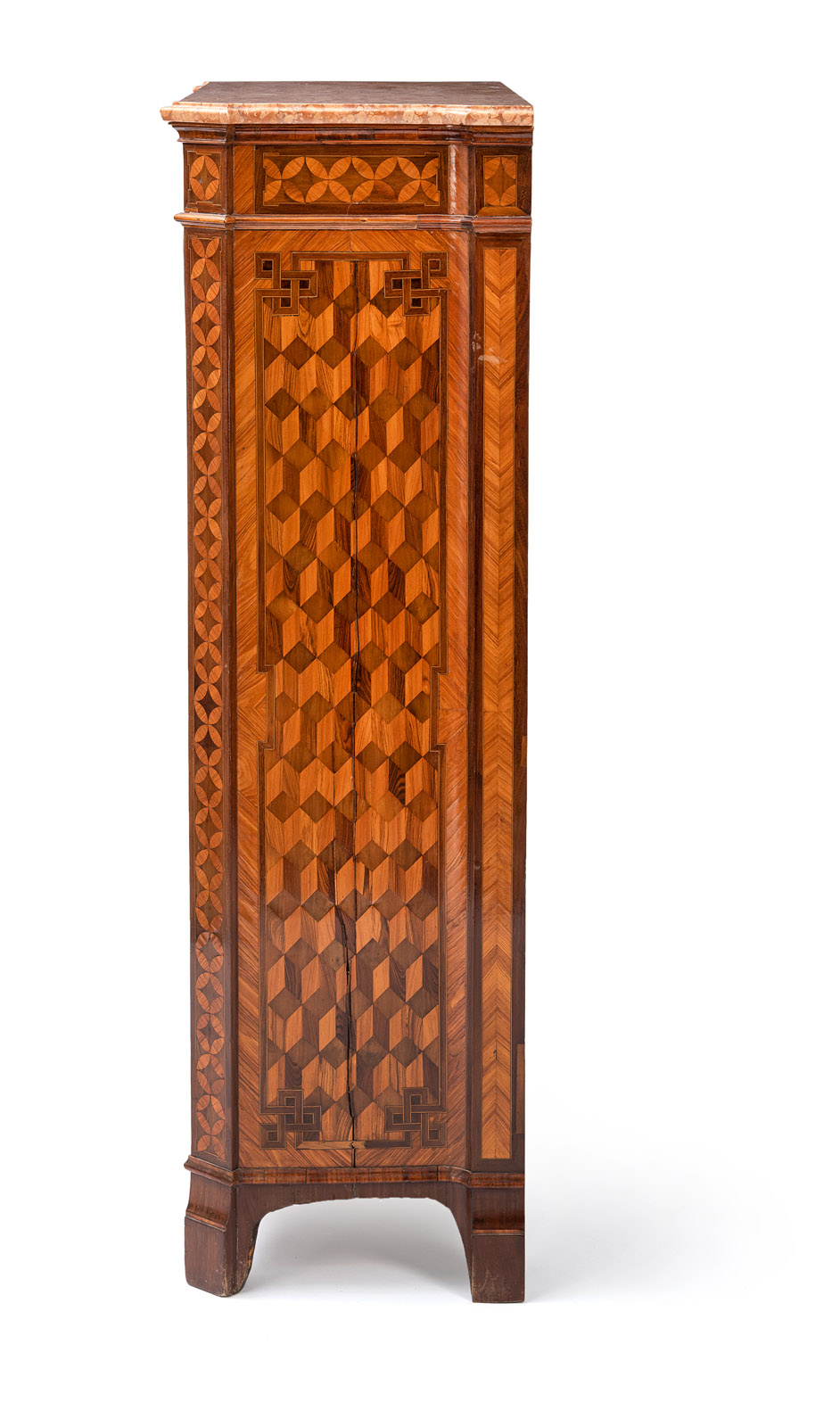 A LOUIS XVI TULIPWOOD, AMARANTH, FRUITWOOD AND PARQUETRY SECRETAIRE-A-ABATTANT - Image 8 of 8