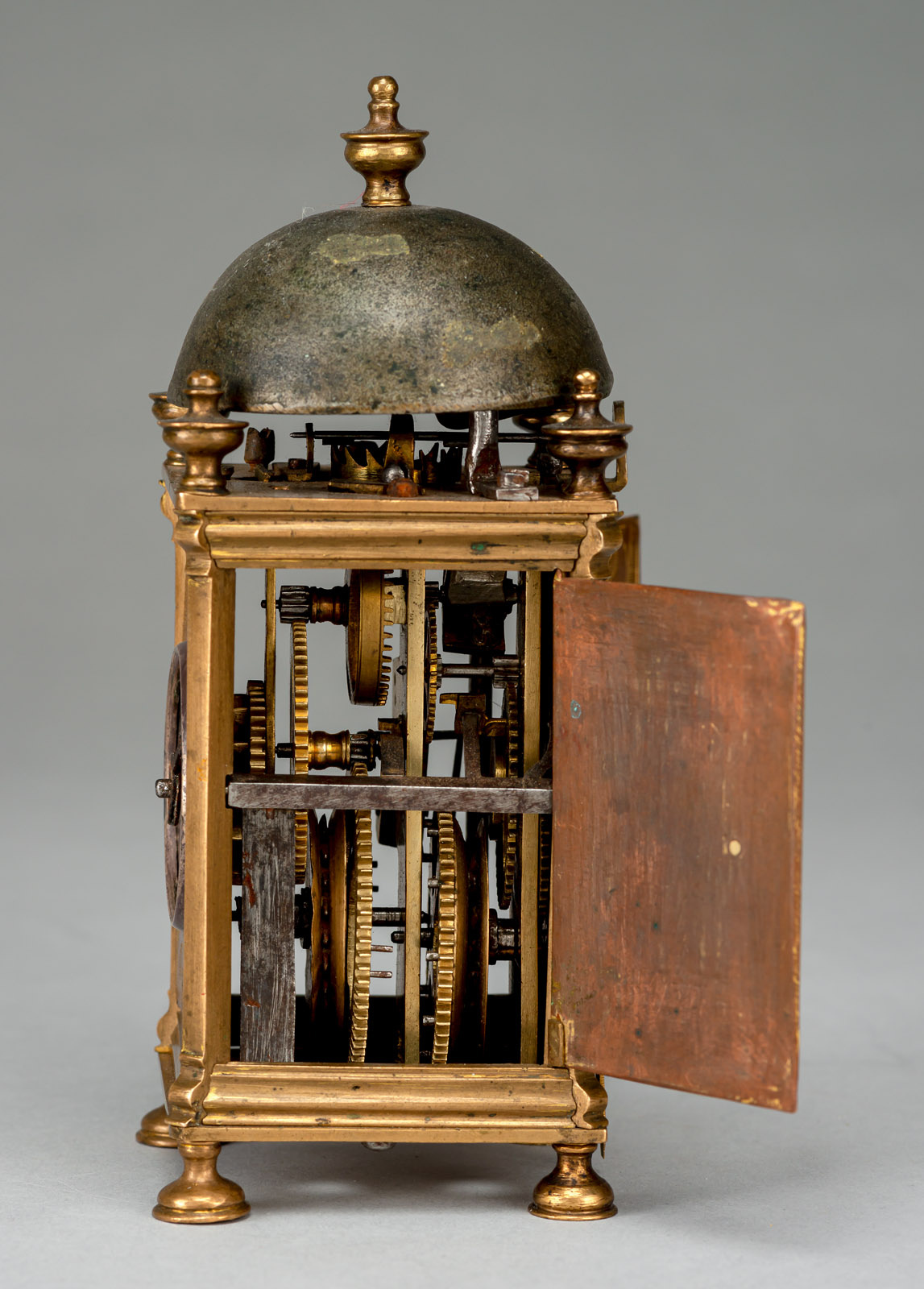 A RARE GILTBRASS RENAISSANCE LANTERN CLOCK - Image 3 of 5