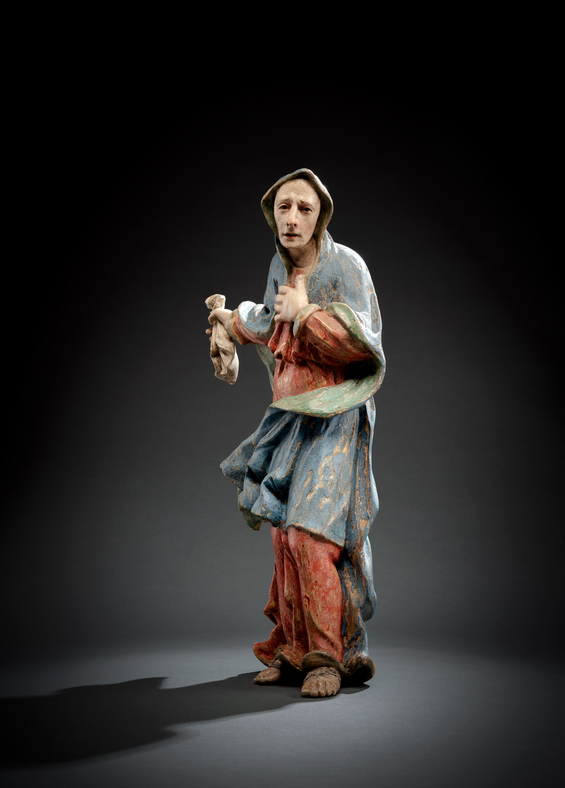 ST. MARY MOURNING FROM A CRUCIFIXION GROUP - Image 4 of 4