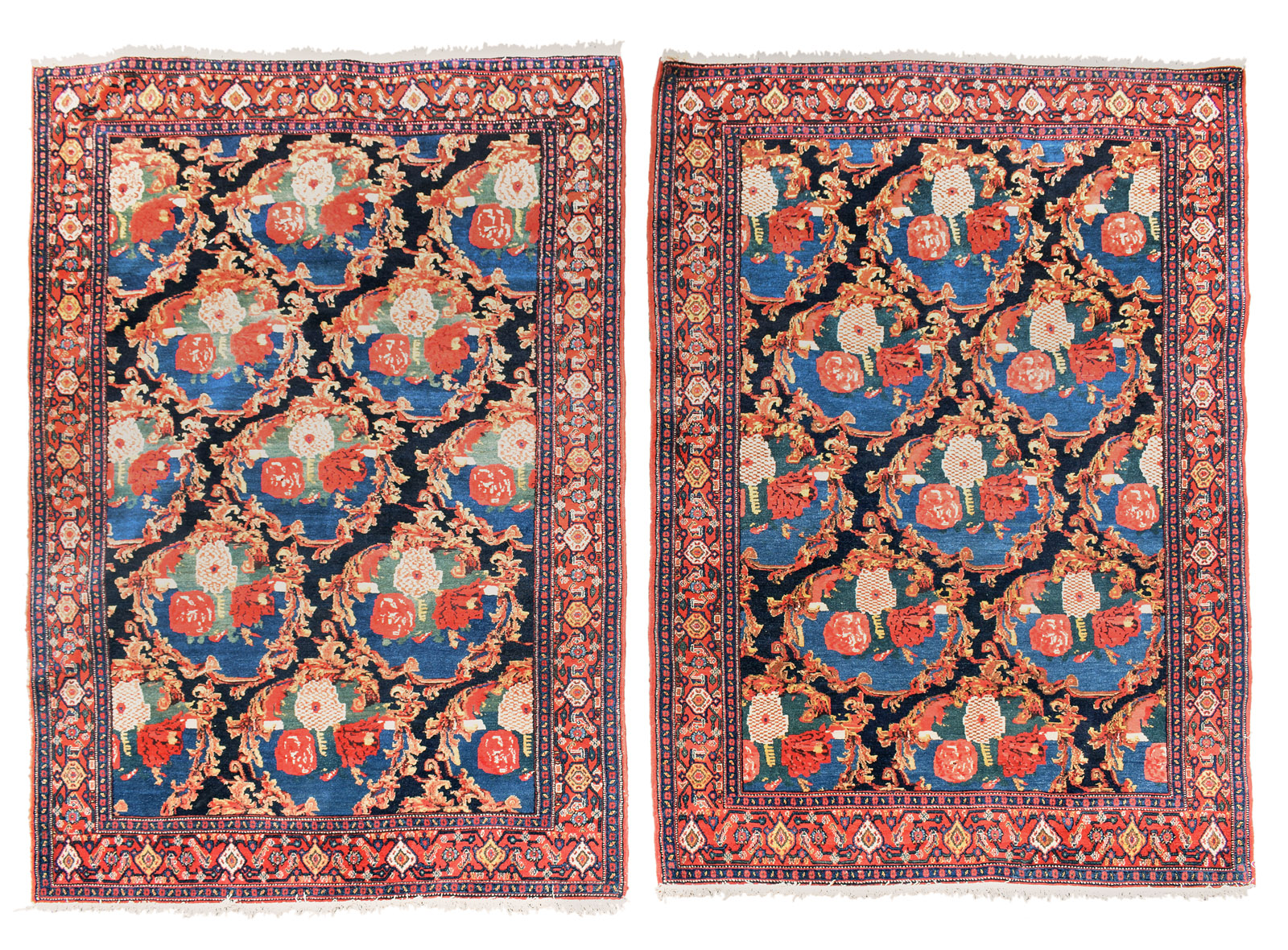 TWO SENNEH WITH ROSE PATTERN