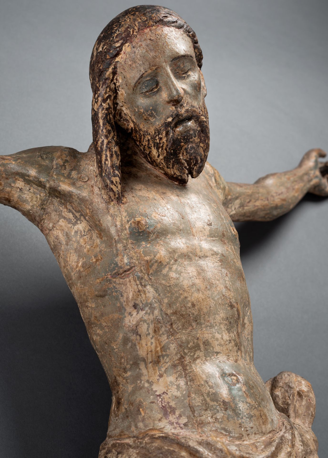 AN EXPRESSIVE WOODCARVED ITALIAN BODY OF CHRIST - Image 4 of 11