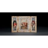 Triptychon mit Darstellung von König Georg III von England und Königin Charlotte