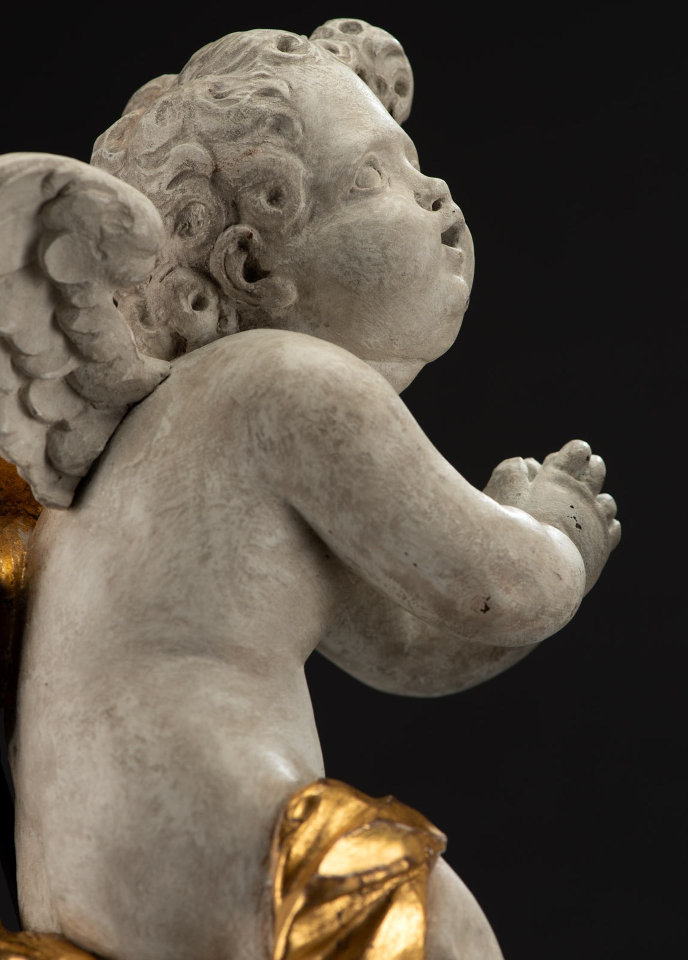 A NICE PAIR OF WINGED SINGING PUTTI - Image 10 of 10