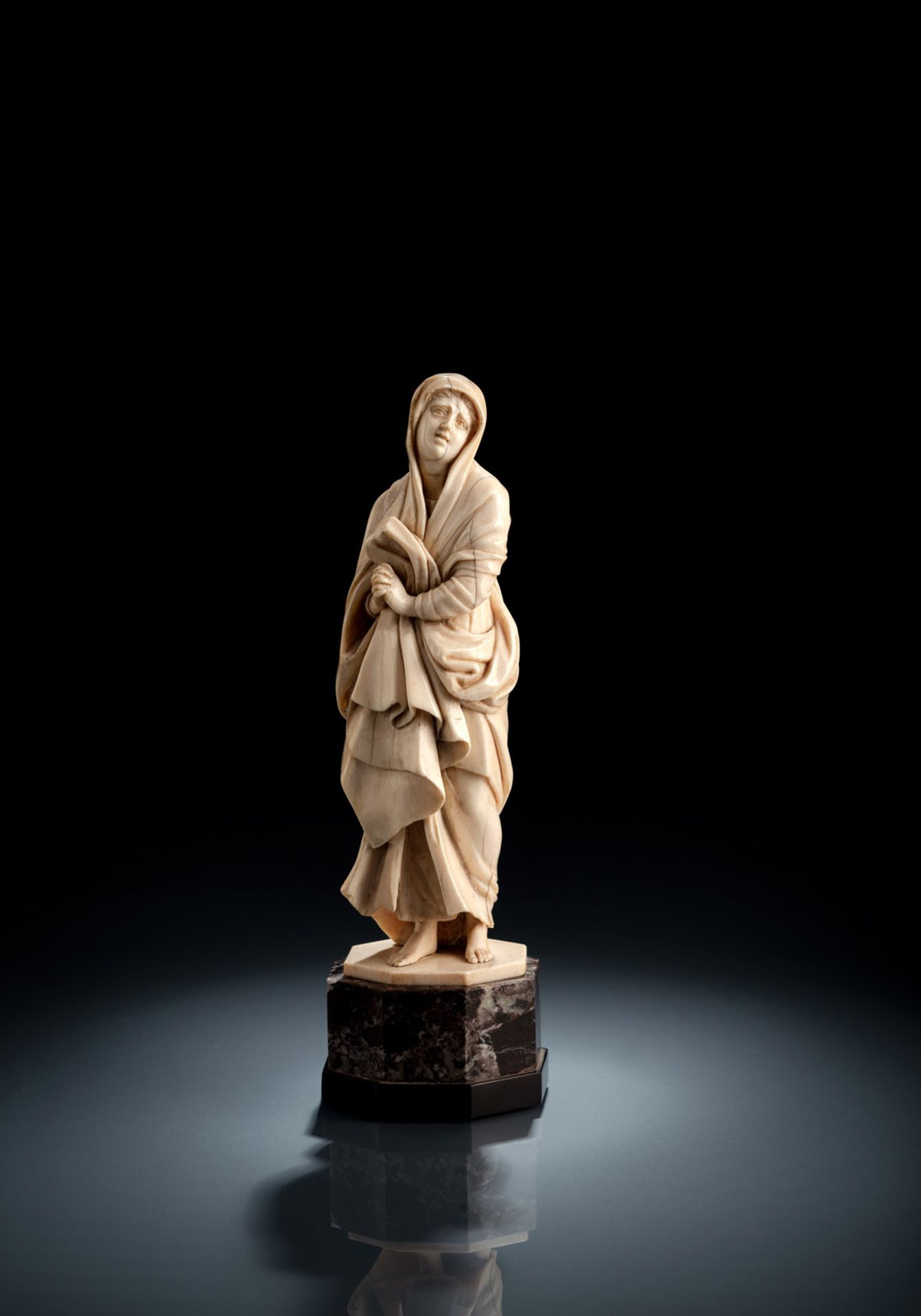 MOURNING VIRGIN FROM A CRUCIFIXTION GROUP