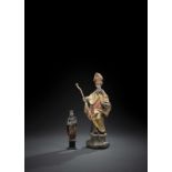 Heiliger Bischof und Miniatur-Madonna mit Kind