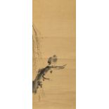 Vogel auf Baumzweig im Stil von Kano Tsunenobu