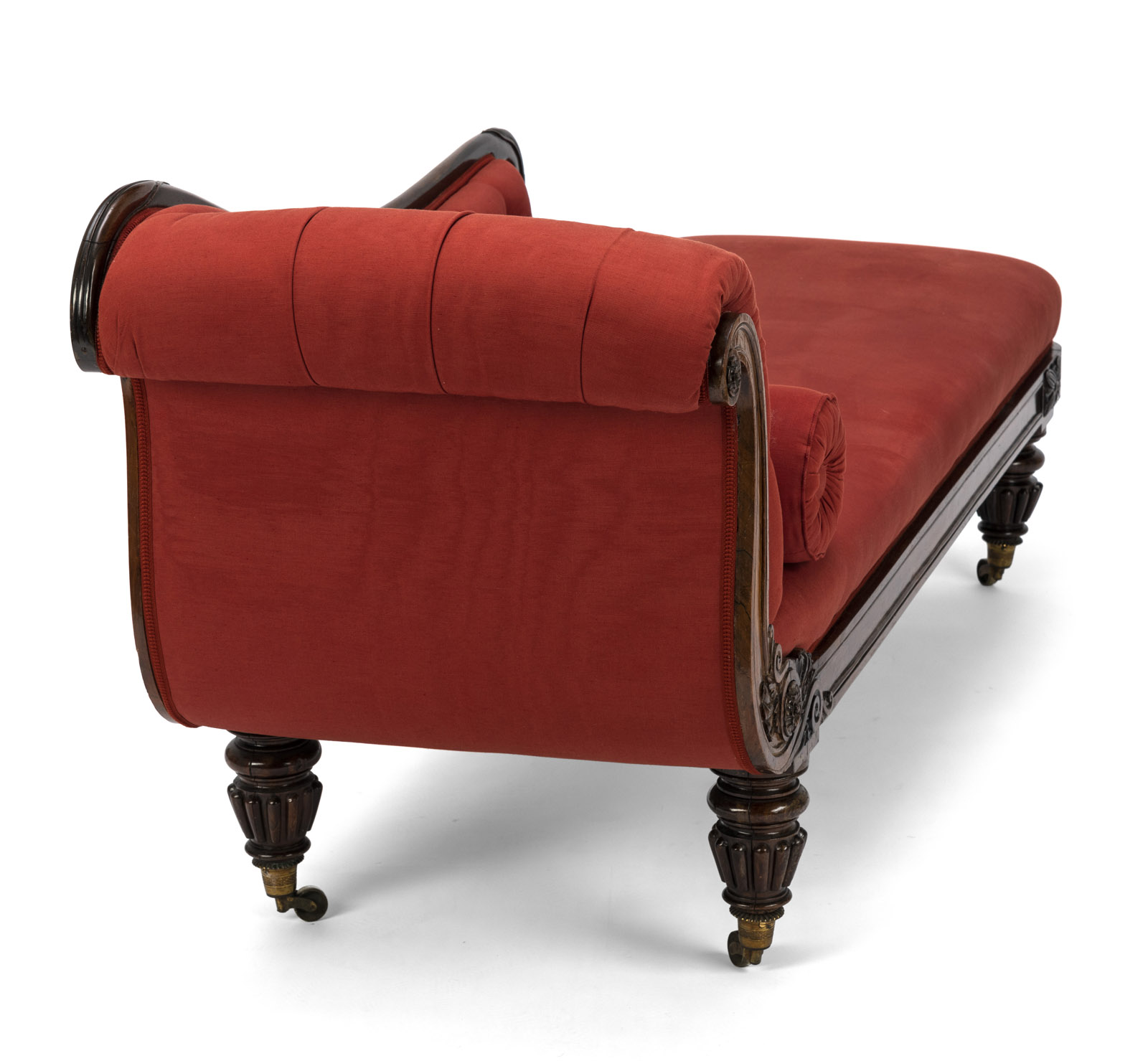 AN ENGLISH ROSEWOOD CHAISELONGUE - Image 4 of 4
