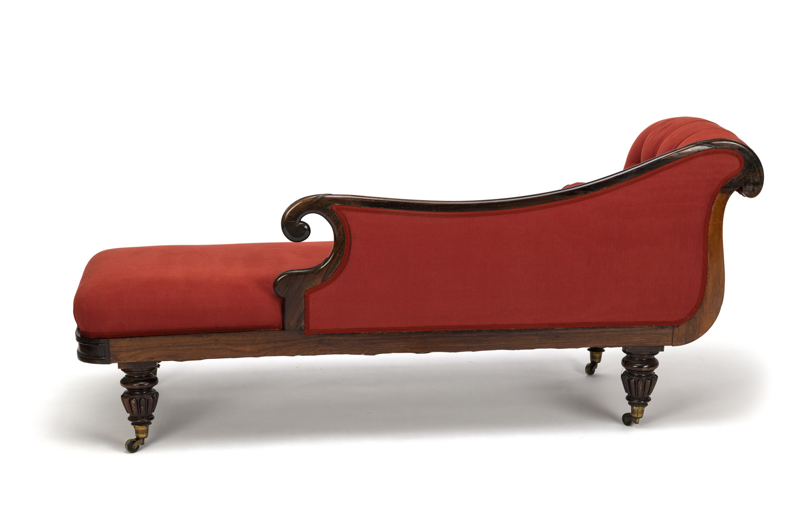 AN ENGLISH ROSEWOOD CHAISELONGUE - Image 3 of 4