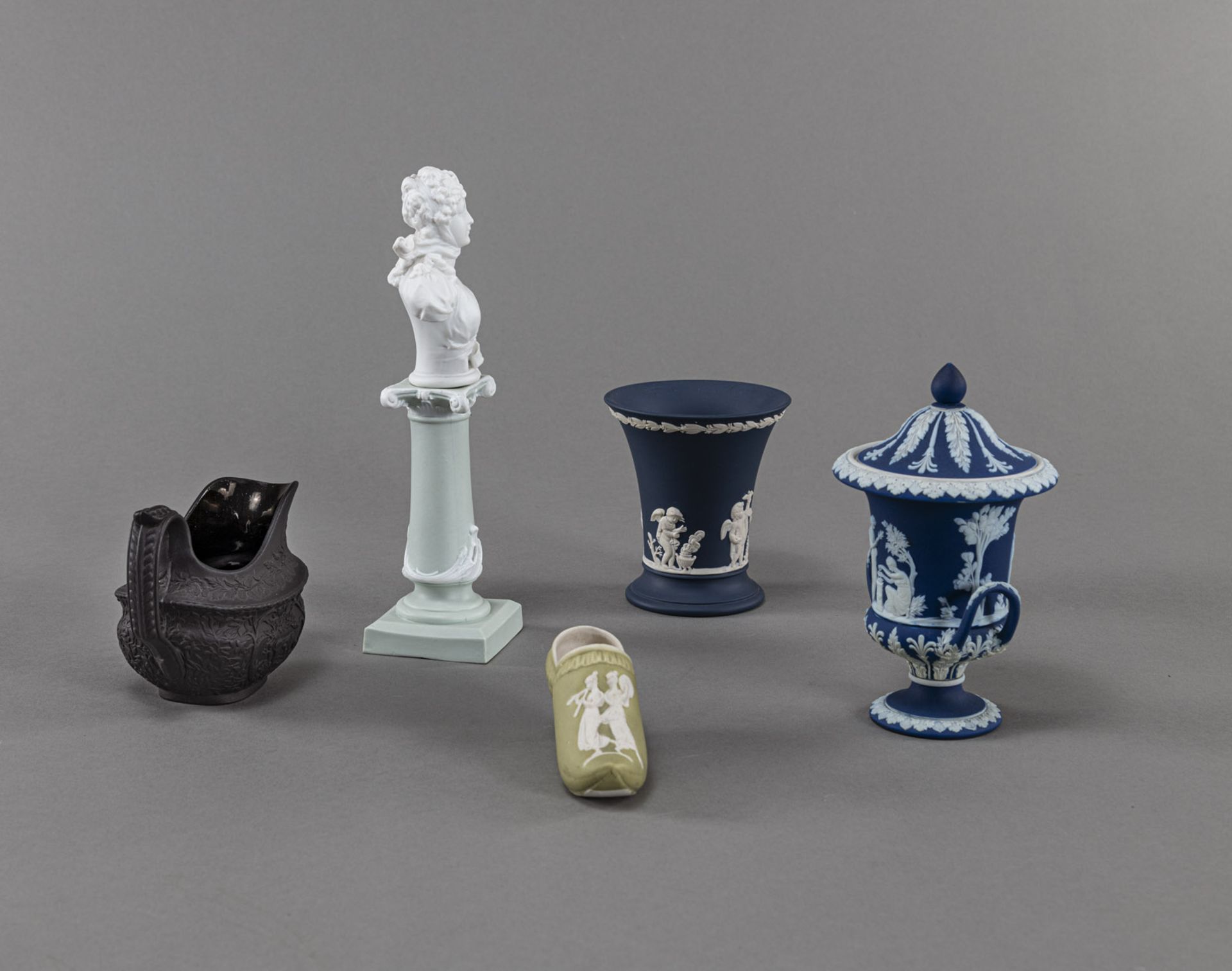 FIVE PIECES OF BISCUIT PORCELAIN - Image 2 of 3
