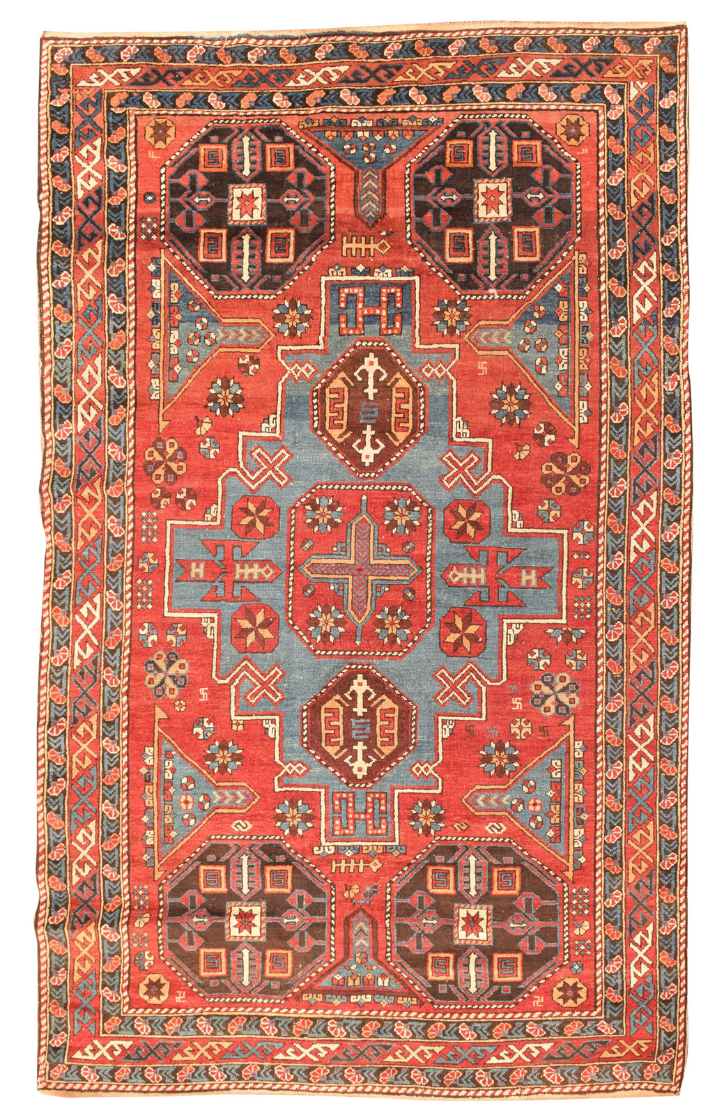 TWO SEMI-ANTIQUE VILLAGE RUGS - Image 2 of 12