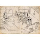 Katsushika Hokusai (1760-1849) und Nishikawa Sukenobu (1671-1751)