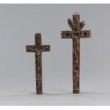 Zwei Reliquienkreuze mit Klosterarbeiten
