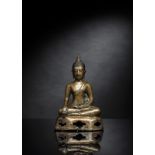 Skulptur des Buddha Shakyamuni aus Bronze