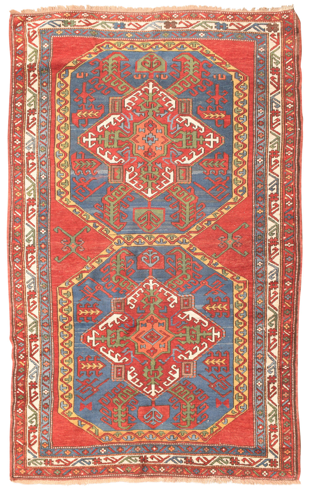 TWO SEMI-ANTIQUE VILLAGE RUGS - Image 7 of 12