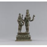 Bronzegruppe mit Darstellung des Chandrashekhara und Uma