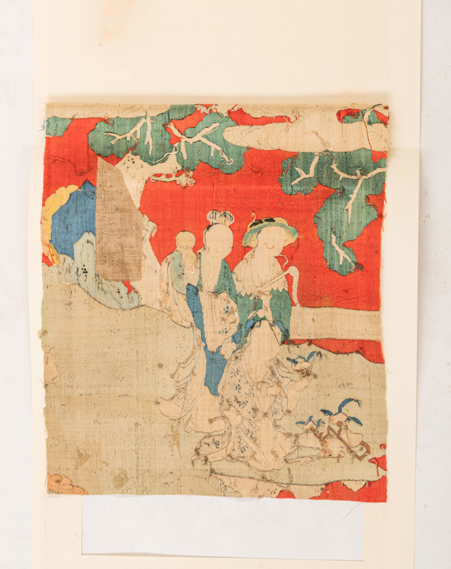 FRAGMENT OF KESI SILK WITH IMMORTALS UNDER A PINE TREE - Image 2 of 2