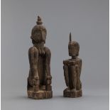 Zwei Ahnenfiguren aus Holz