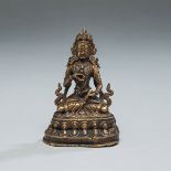 Bronze des Vajrasattva auf einem Lotos