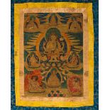 Thangka mit Darstellung des Shadakshari Lokeshvara