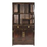 Kabinettschrank aus Hartholz mit zwei Türen und zwei Schüben