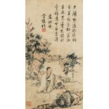 Im Stil von Wen Zhengming (1470-1559) - Gelehrter in Landschaft