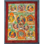 Thangka mit Darstellung des Padmasambhava