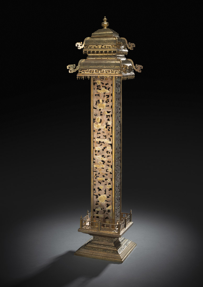 AN EXTREMELAY RARE IMPERIAL PAVILION SHAPED INCENSE BURNER 'XIANTONG'