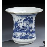 Seltene unterglasurblau dekorierte Vase aus Porzellan