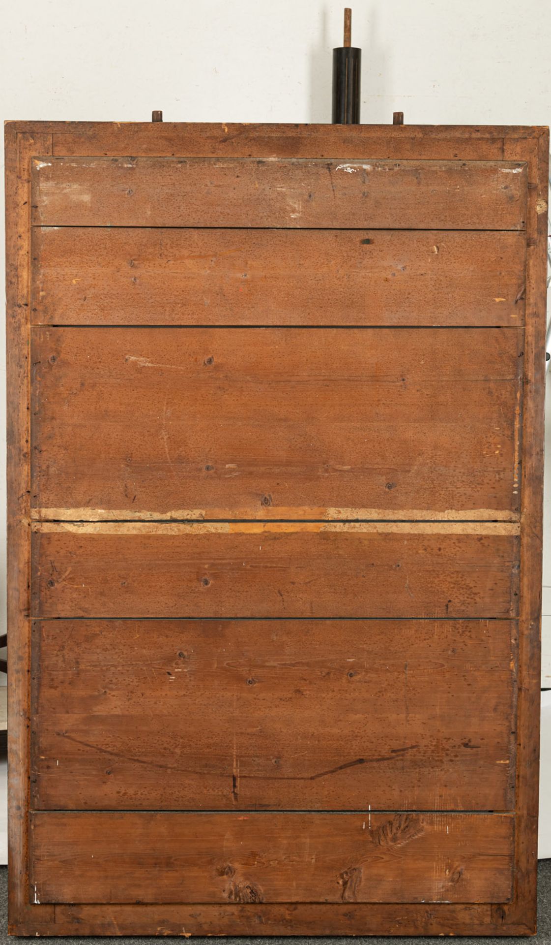 A MONUMENTAL CHARLES X MAHOGANY, EBONIZED AND BRASS INLAID CONSOLE MIRROR - Image 3 of 3