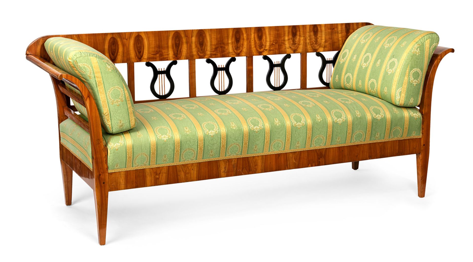 A SOUTH GERMAN BIEDERMEIER CHERRYWOOD SETTEE