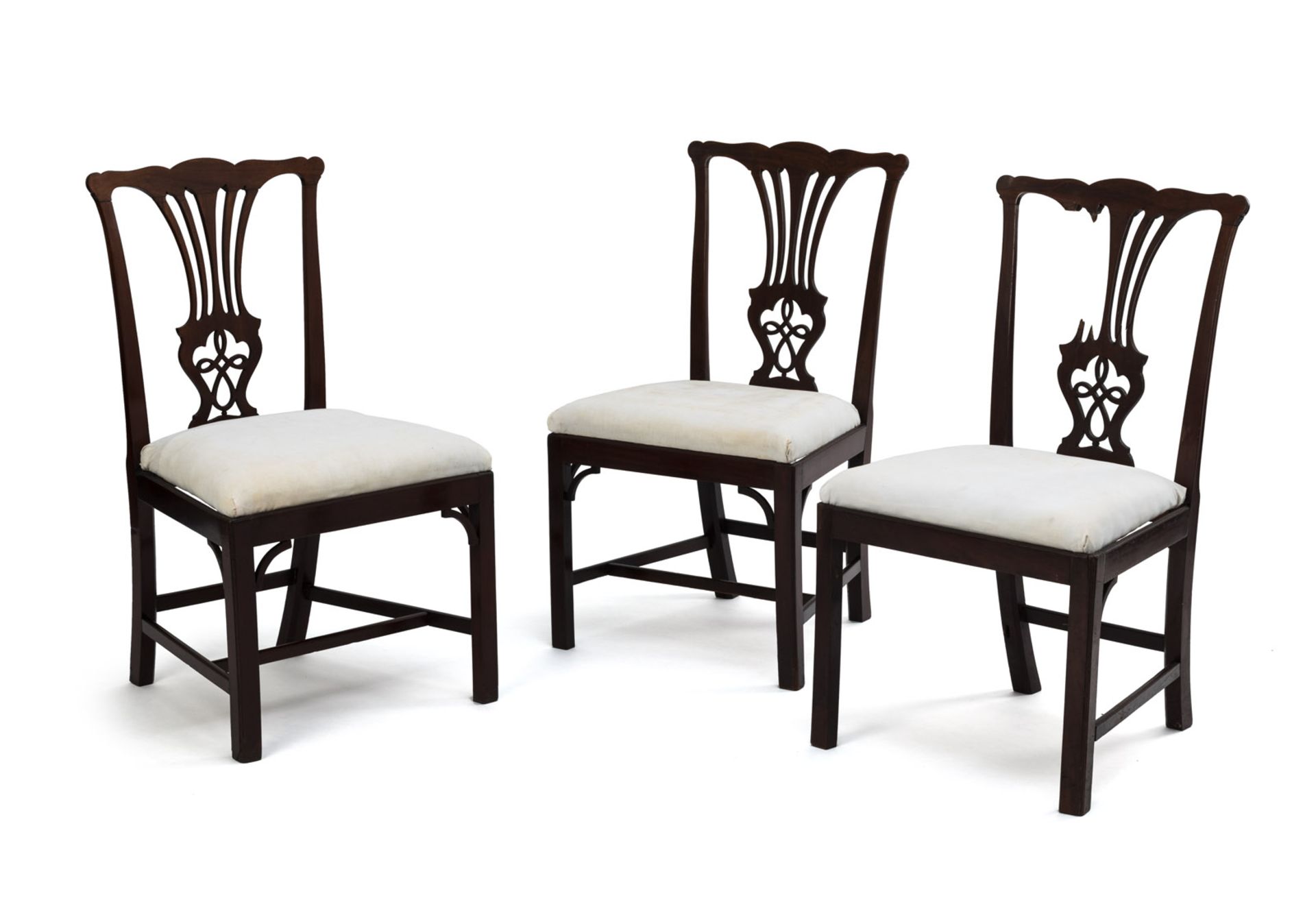 THREE RARE MAHOGANY CHAIRS - SO-CALLED  "FÜRST FRANZ" CHAIRS