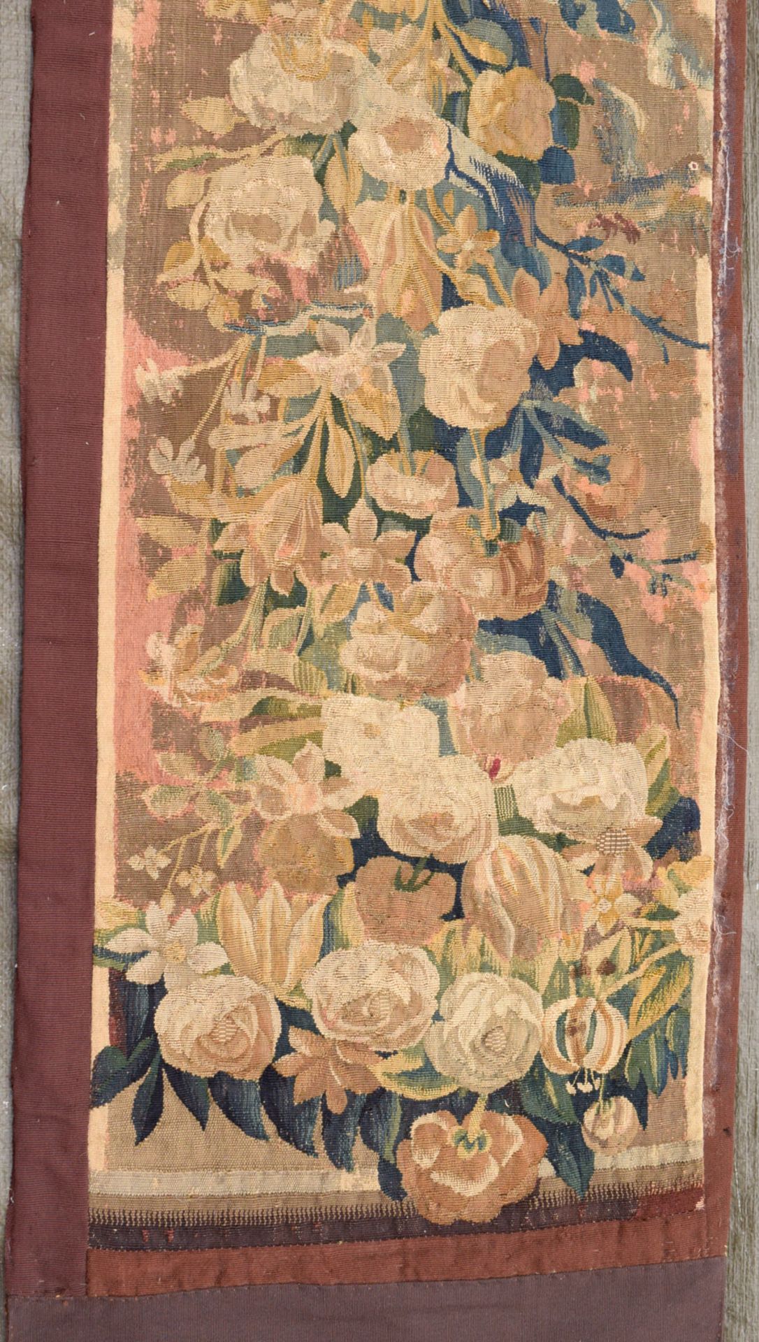 A TAPESTRY BORDER FRAGMENT USED AS A DOOR FRAME DECORATION - Image 3 of 10