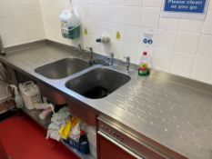 Stainless Steel Double Bowl Sink Unit