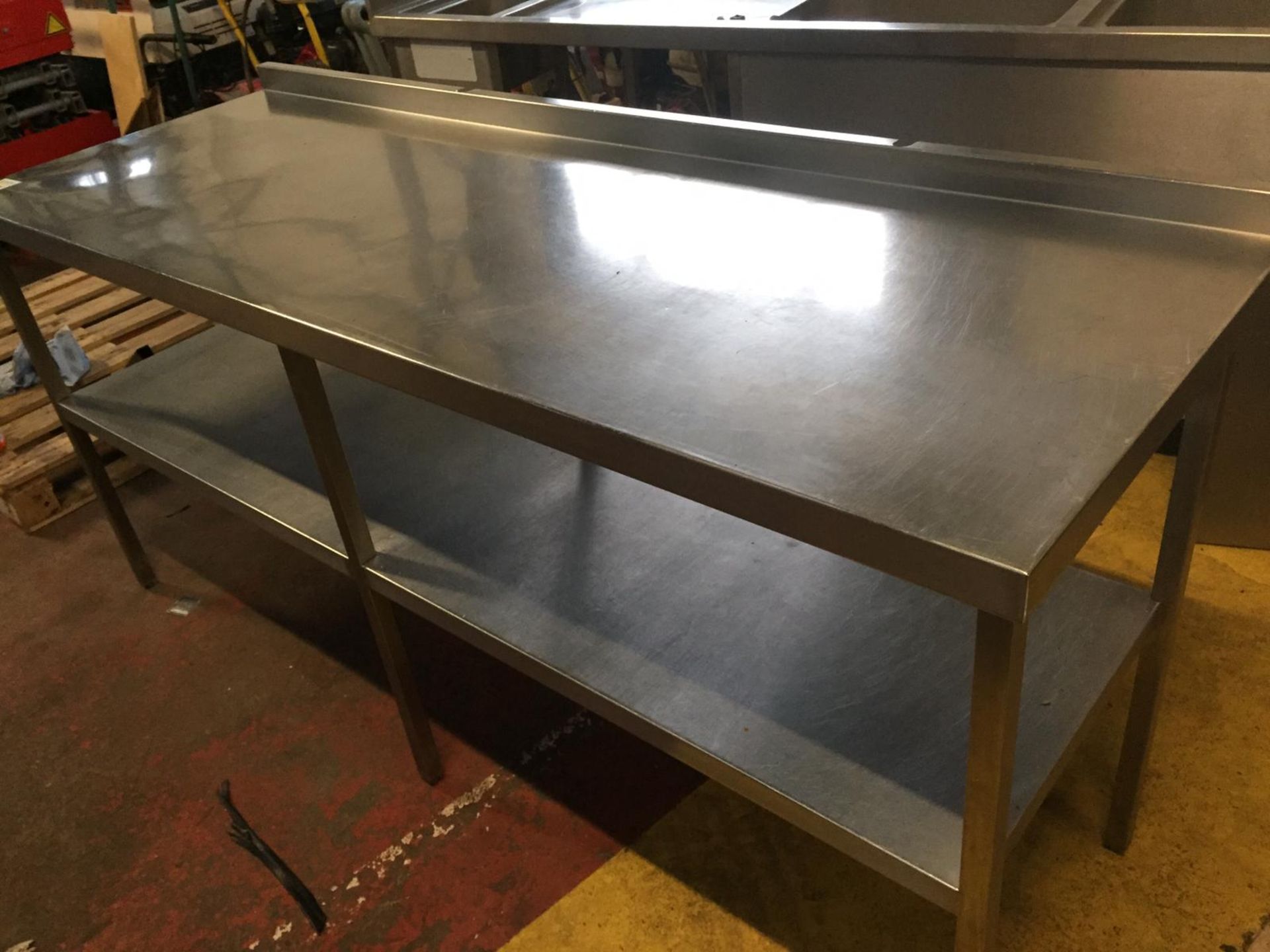 Stainless Steel Worktop Counter with shelf - Image 3 of 3