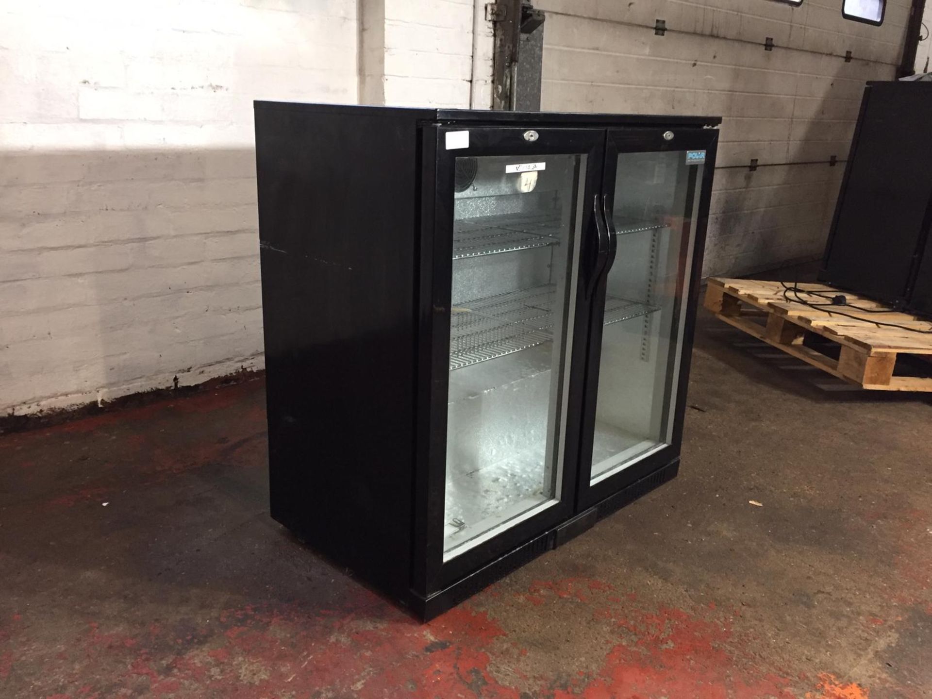 Black Polar 2 Door Glass Fronted Fridge - Image 2 of 4