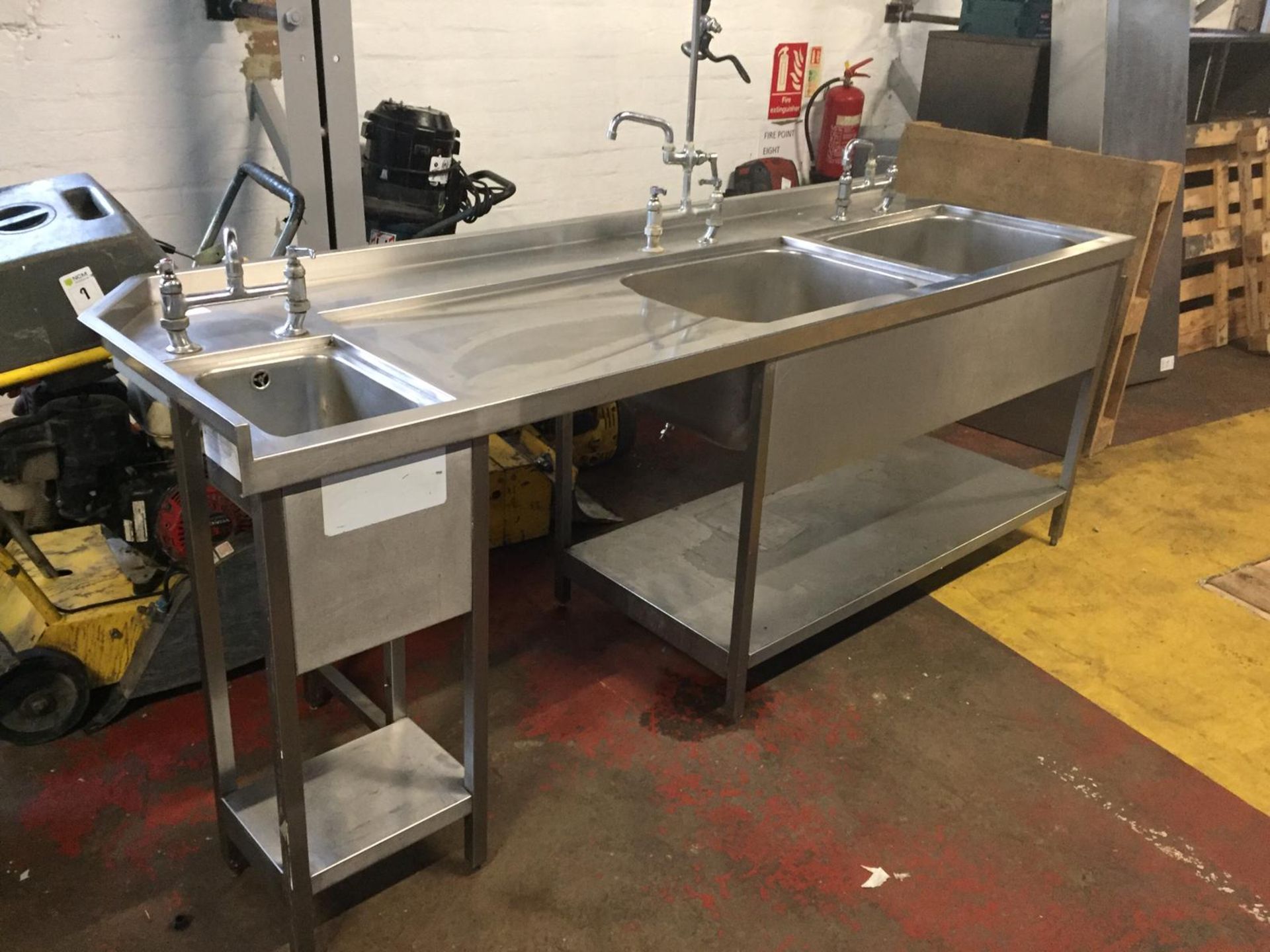 Large Stainless Steel Sink Unit