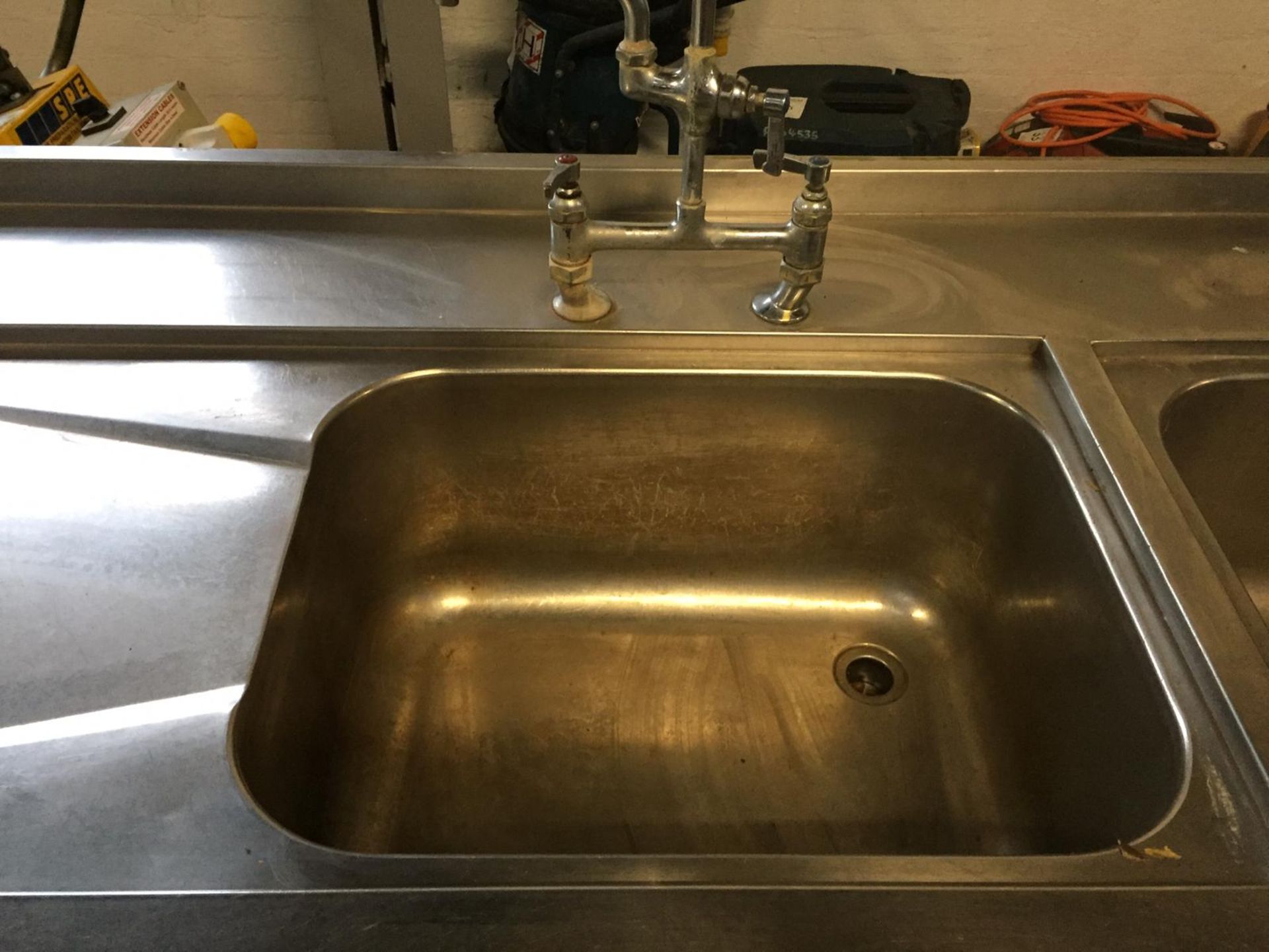 Large Stainless Steel Sink Unit - Image 3 of 7