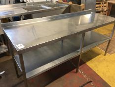 Stainless Steel Worktop Counter with shelf