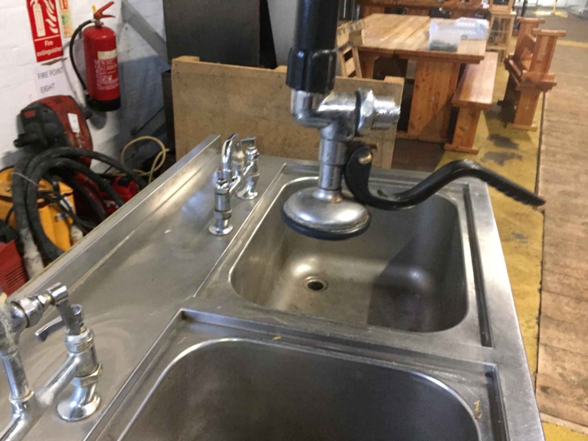 Large Stainless Steel Sink Unit - Image 6 of 7
