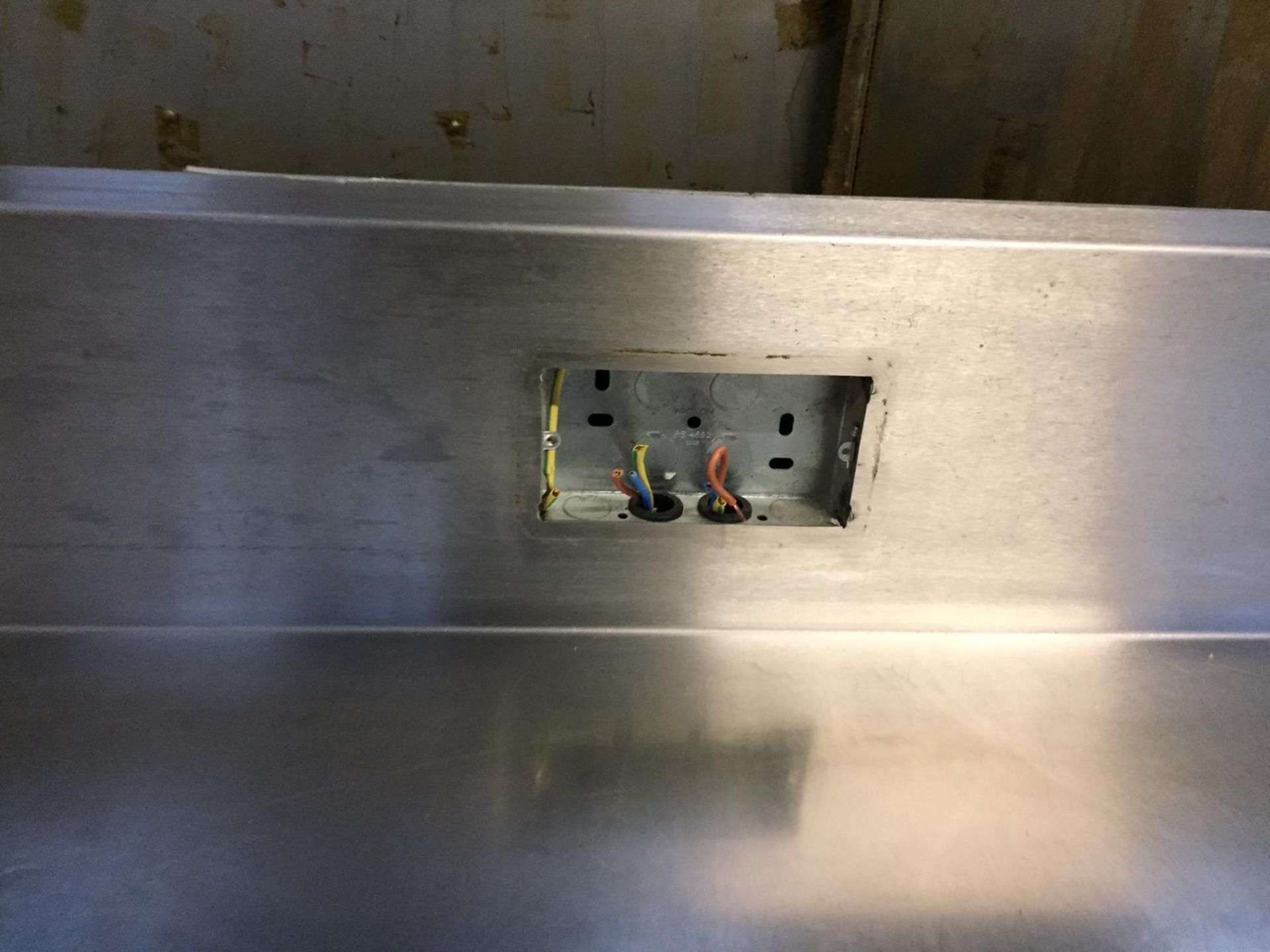 Stainless Steel Counter with cupboard plus wired sockets - Image 3 of 4