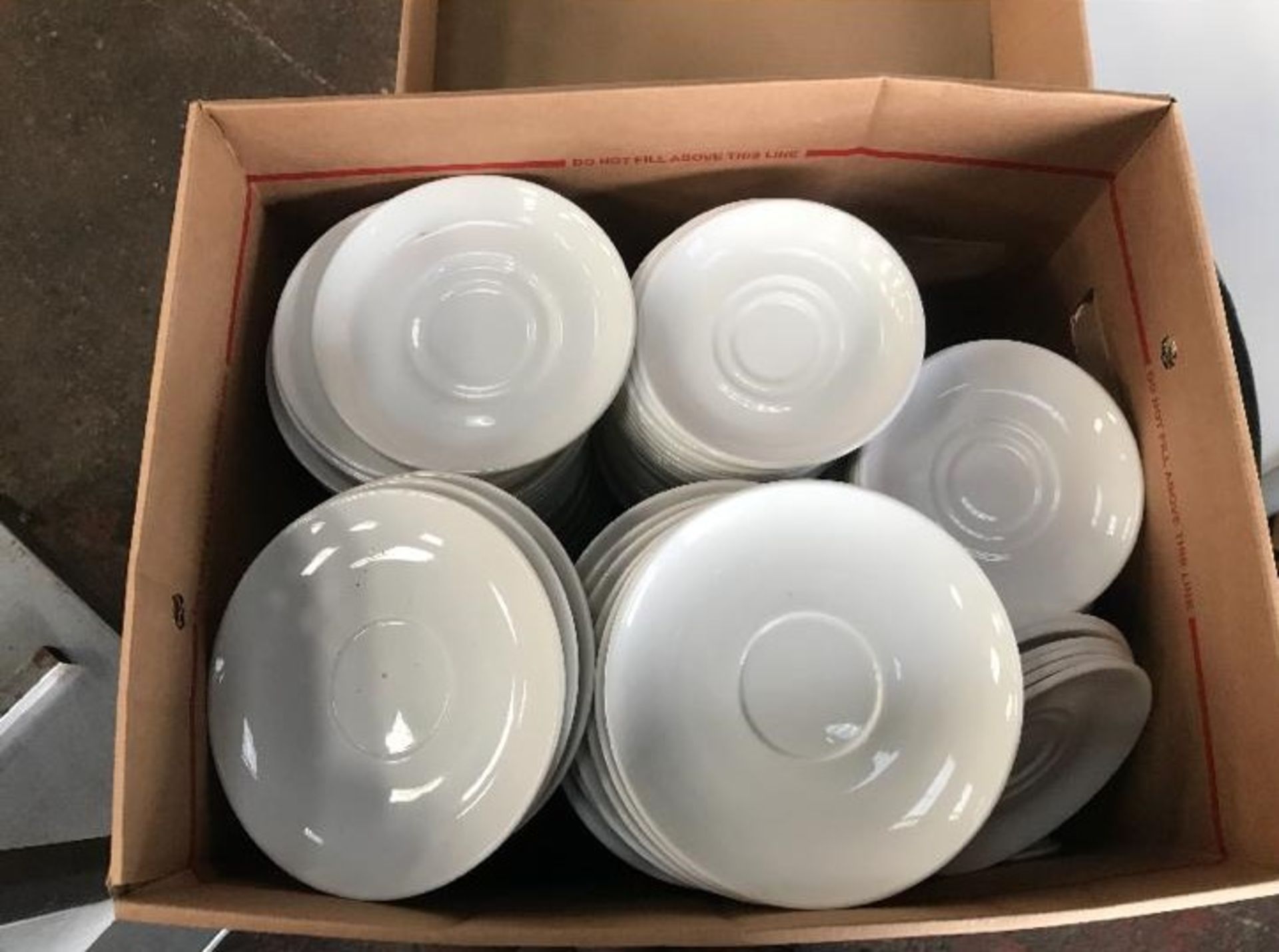 Variety of white plates