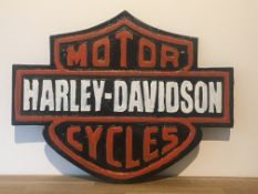 Cast Iron Harley Davidson Motorcycles Sign