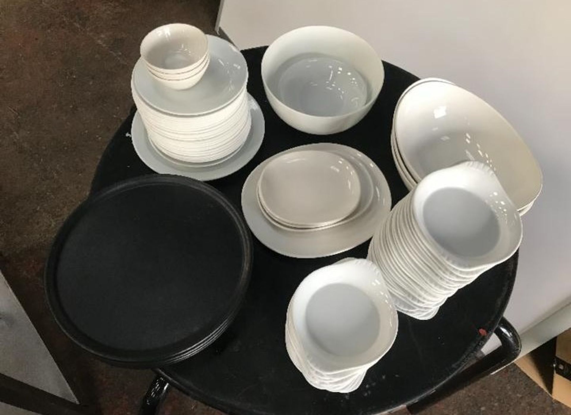 Variety of white plates, bowls, dishes & trays - Image 2 of 2