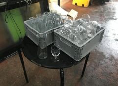 Water flutes & wine glasses