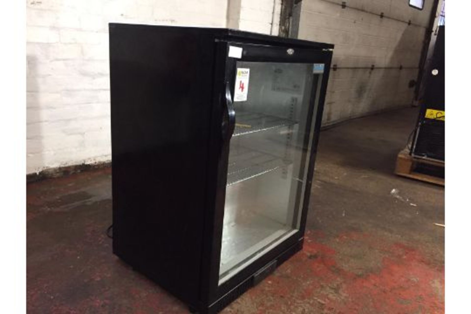 Black polar single door glass fronted fridge - Image 2 of 3