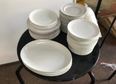 Large & small white plates