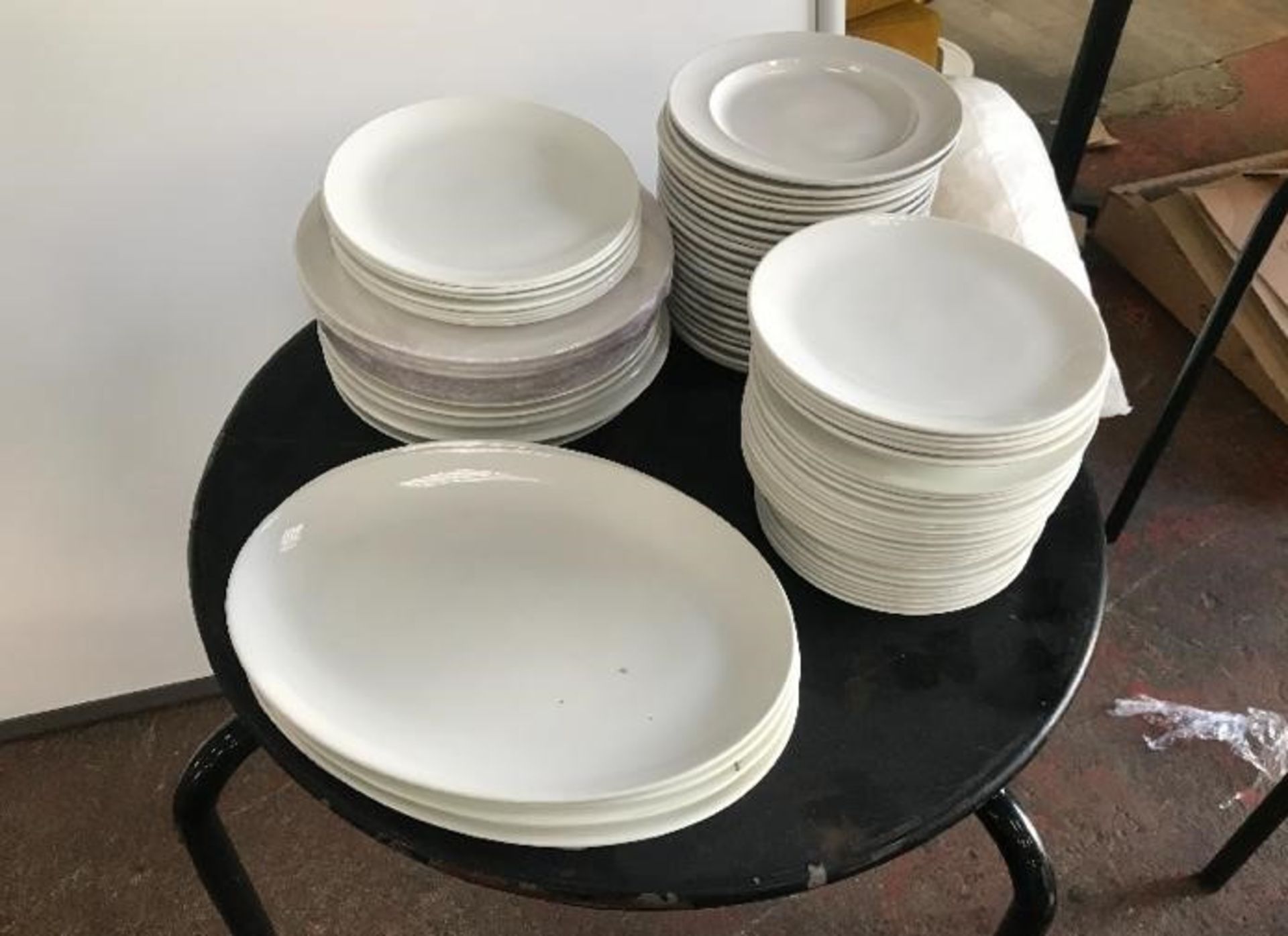 Large & small white plates